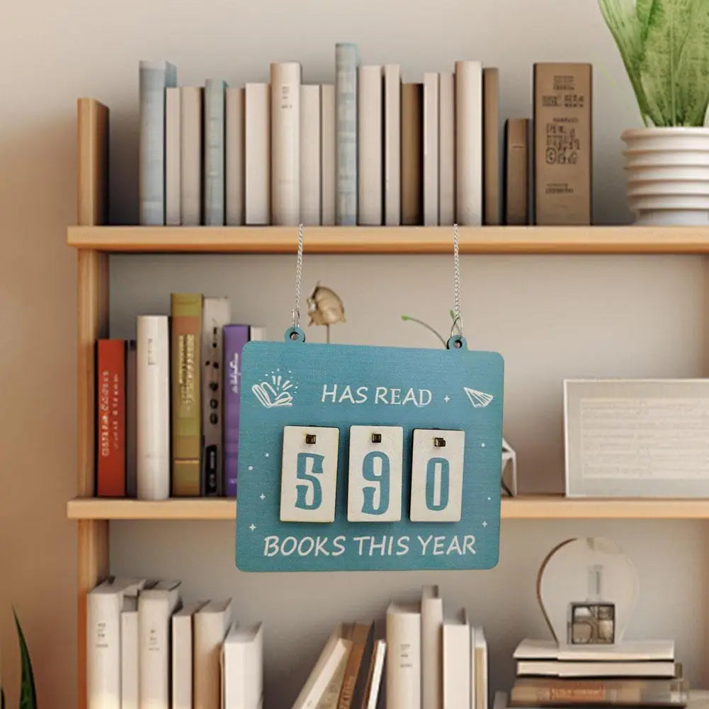 Hanging Bookshelf Decoration Home Hanging Bookshelf Counter Bookish Decor Reading Record Board Festival Decoration Gifts
