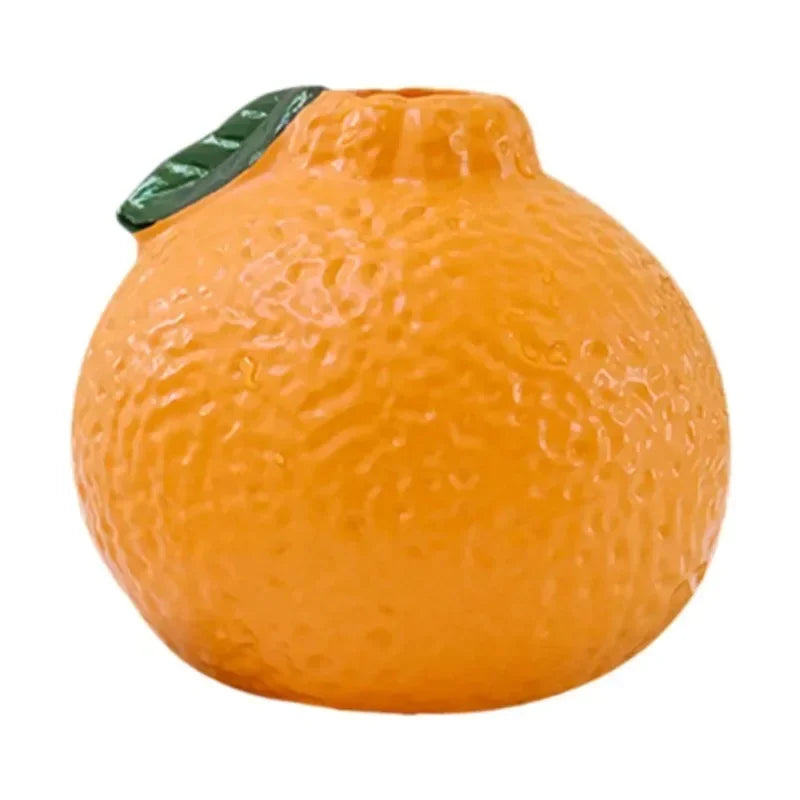 Orange Fruit Shaped Flower Vase Home Propagation Vase Desktop Art Vase Tabletop Decoration Bunch Centerpieces Decoration