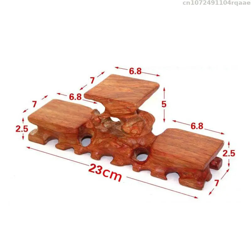 Natural Solid Wood Miniature Bases Figurine Vase Flower Pot Holder Coffee Tea Sets Pedestal Bonsai Plant Rack Home Decoration
