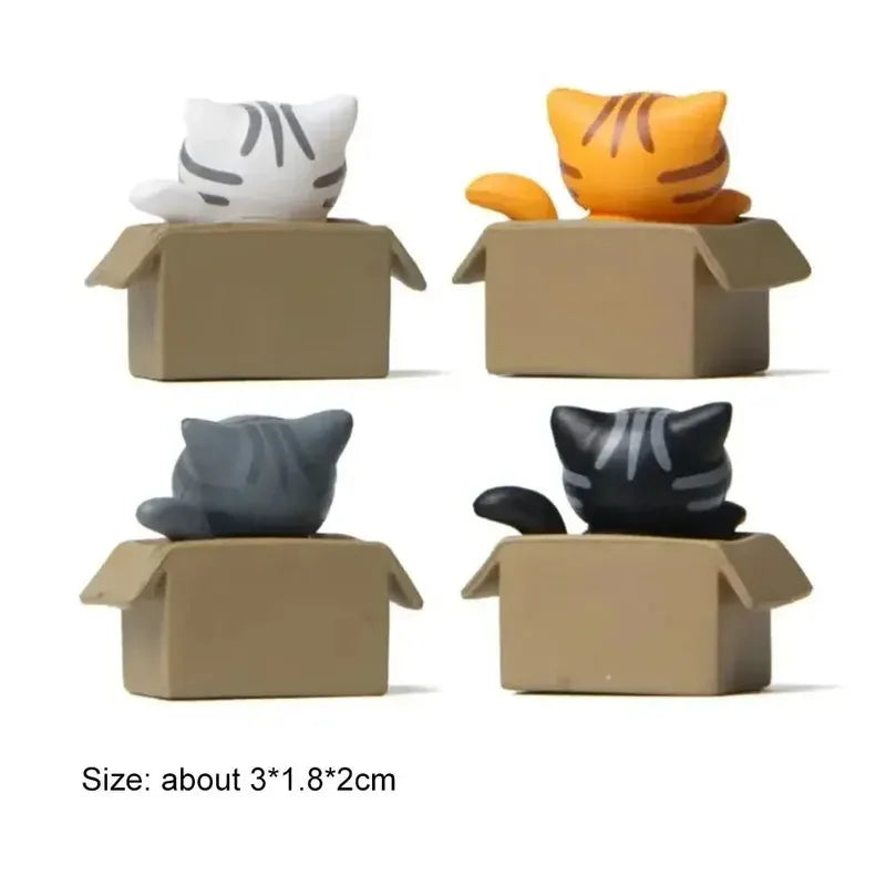 Creative Cartoon Mini Cat Ornament Micro Landscape Plastic Garden Kitten Statue Toy Cute Figurines