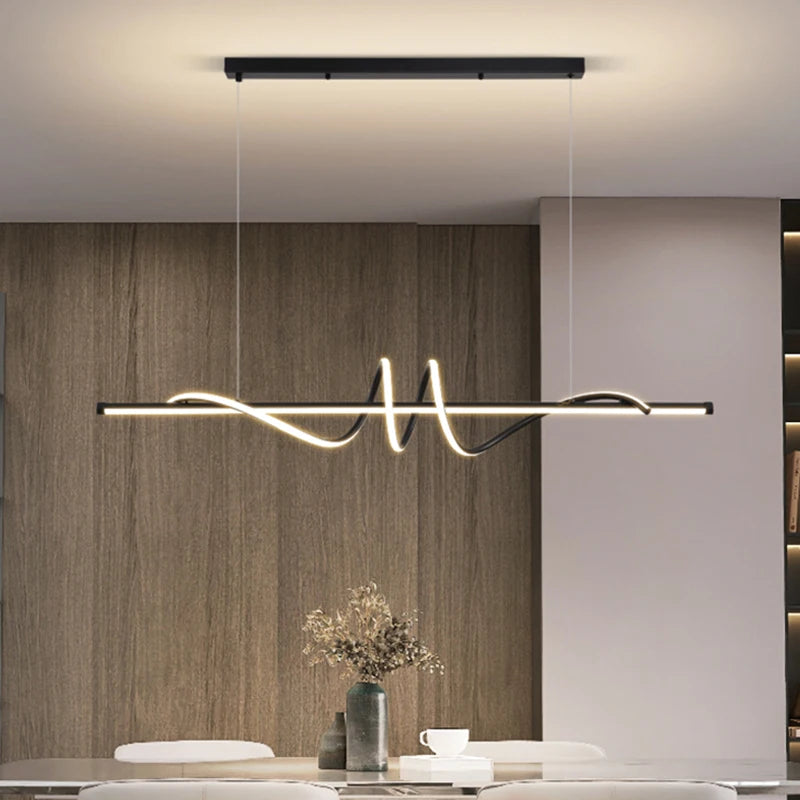 Modern Led Pendant Lights Home Decor For Living Room Dining Room Kitchen Office Bar Hanging Lamp Minimalist Chandelier Lustre