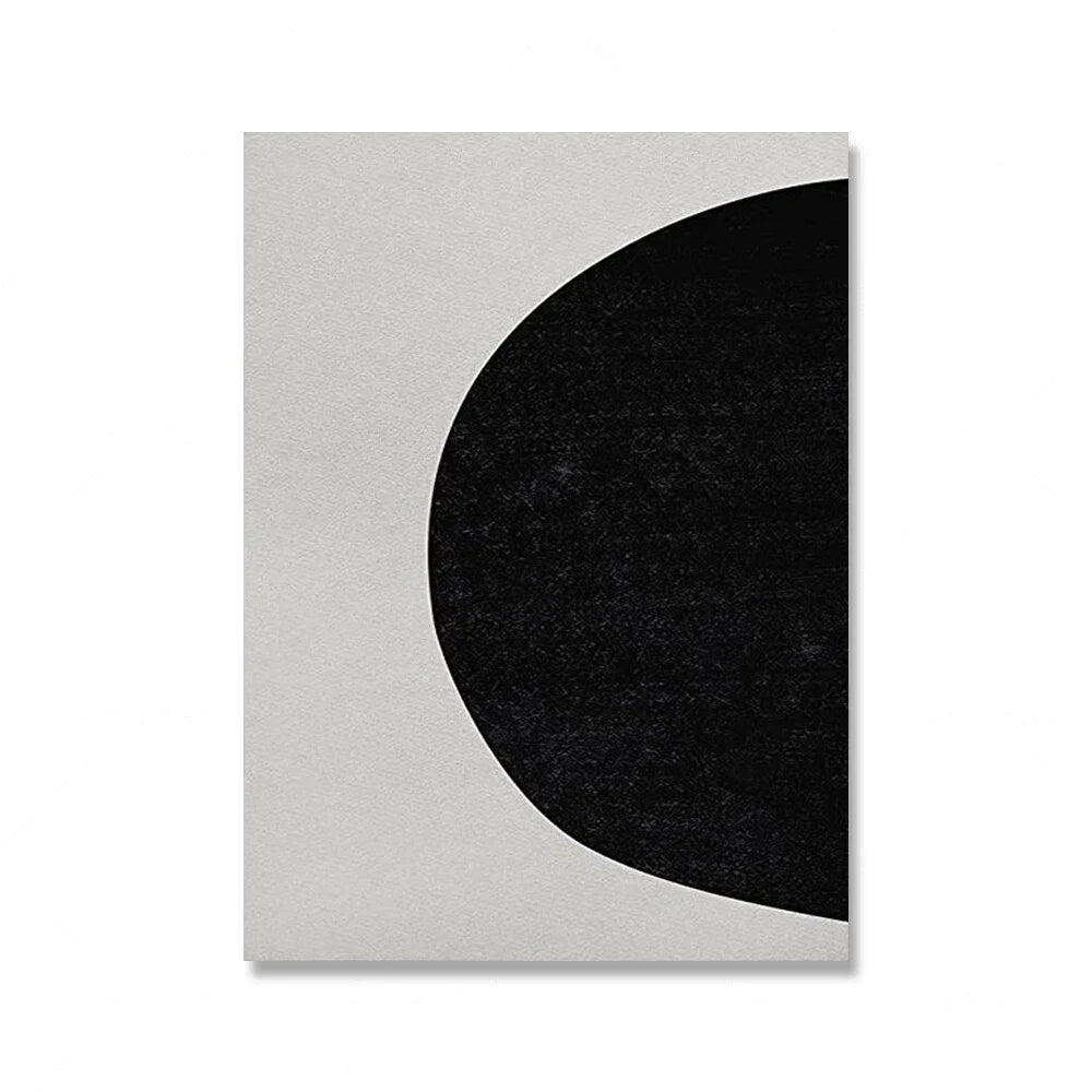 Modern Abstract Wall Art Mid Century Geometric Black Arches HD Canvas Print Poster Home Living Room Bedroom Decoration