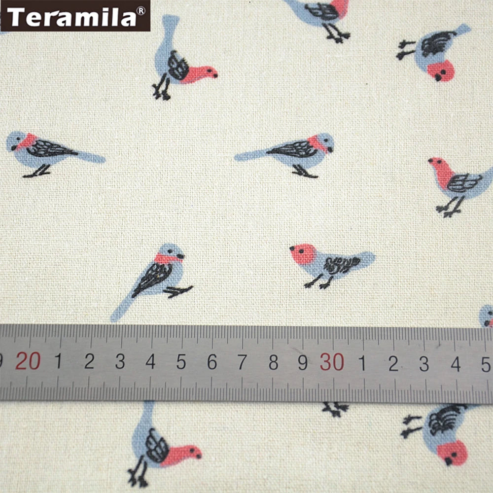 TERAMILA Cotton linen fabrics Map of the Word Home décor Sewing Material for Tablecloth Pillow Curtain Cushion Tissu