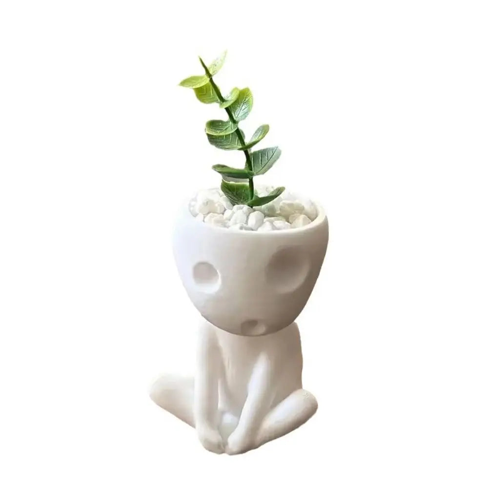 Desktop Ornament Minimalist Flower Pot Creative Cute Vase Handicraft Abstract Hydroponic Flower Holder Plant