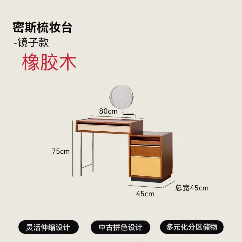 Industrial Women Dressing Table Bedroom Wooden Modern Drawers Dressing Table Makeup Storage Tocador De Maquillaje Furnitures