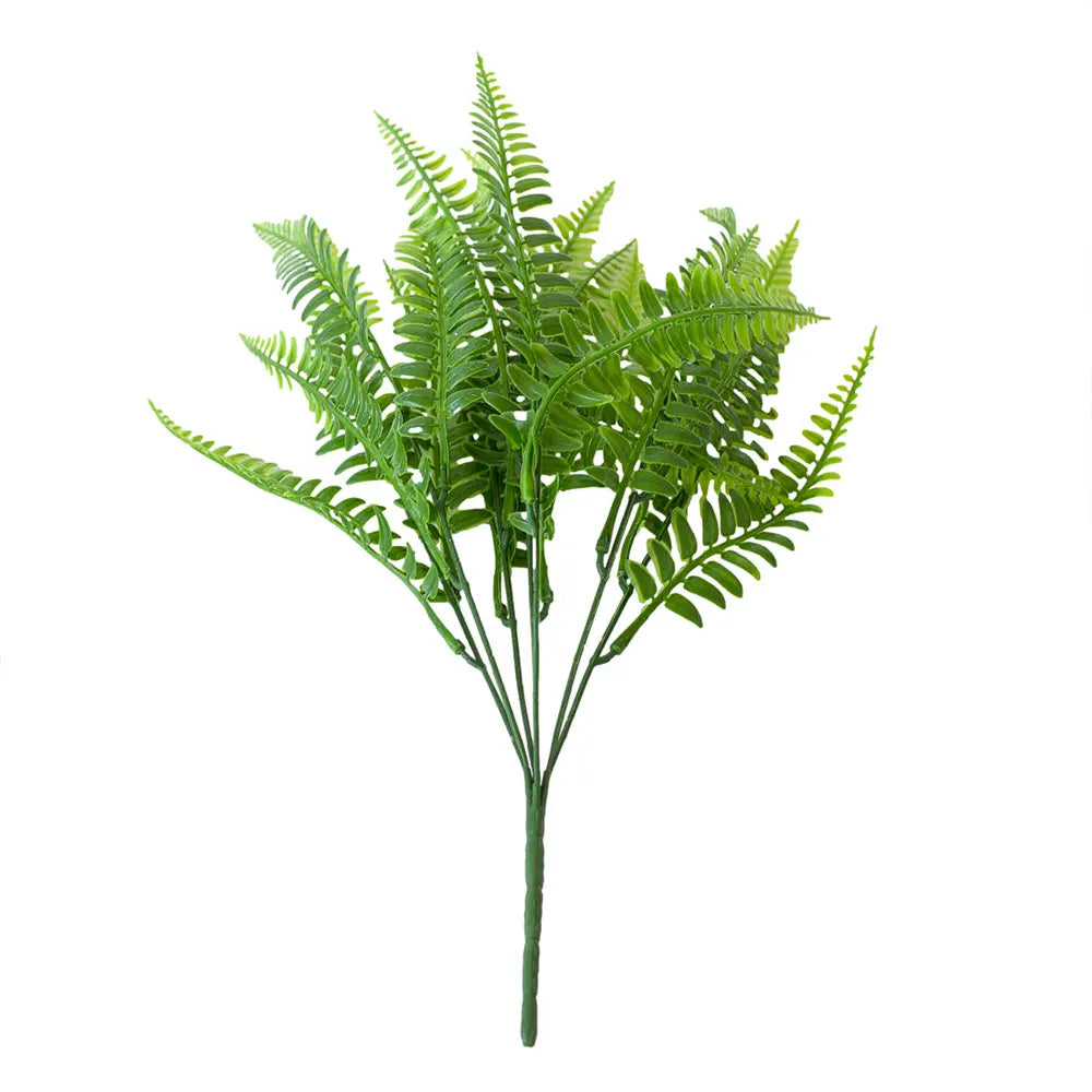 Artificial Boston Fern Plants Fake Ferns Faux Plants Shrubs Greenery Outdoor UV Resistant No Fade Garden Porch Window Box Decor