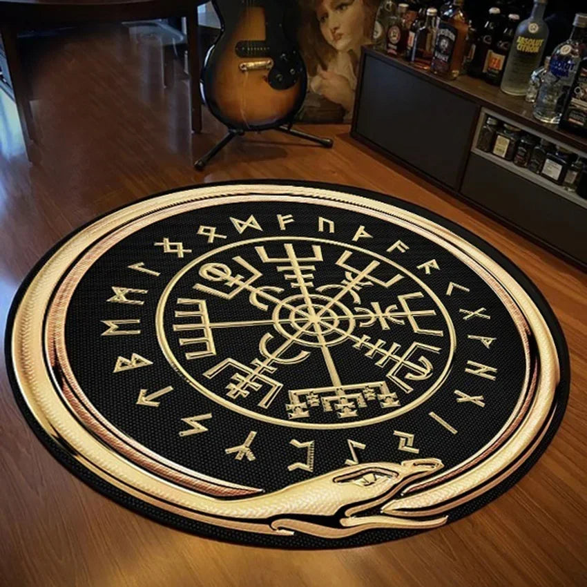Home Decor Personalized Carpet Round  Gothic Satanic  Pet Mat Black  Divining  Bedroom rug
