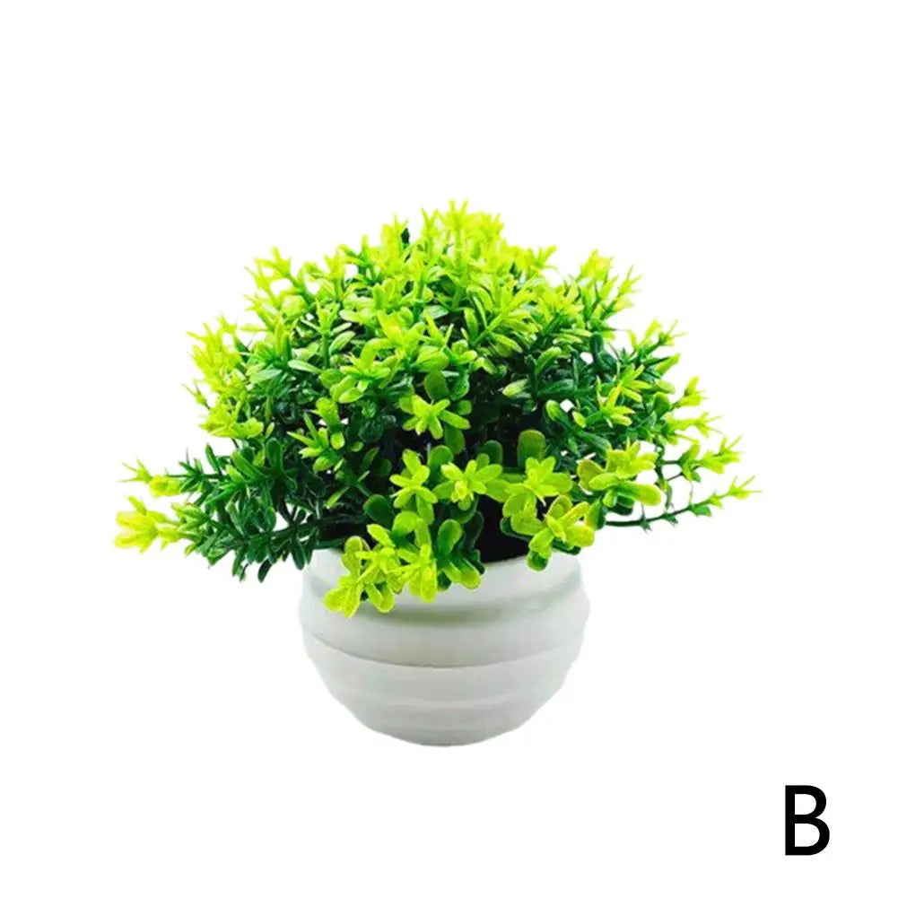 Artificial Pot Flowers 2025 Small Fake Plants with Pot Mini Potted Plants for Kitchen Garden House Office Tabletop Decoration