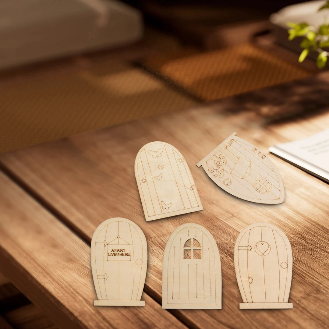 Creative Fairy Decor Ideas Wooden Decor 48 Pieces Set DIY Craft Kit Creative Decorating Multiple Crafting Activities