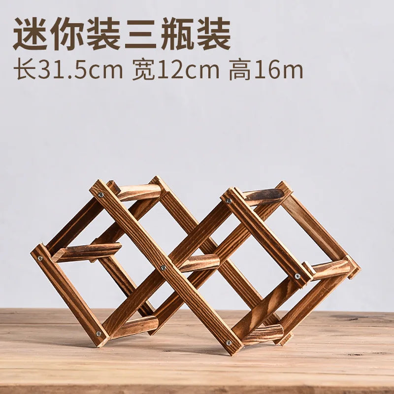 Stackable Wine Storage Shelves 3, 5, 6, 10 Bottles Wooden Wine Shelves Home Bar Utensils Wine Cabinets Bar Tools