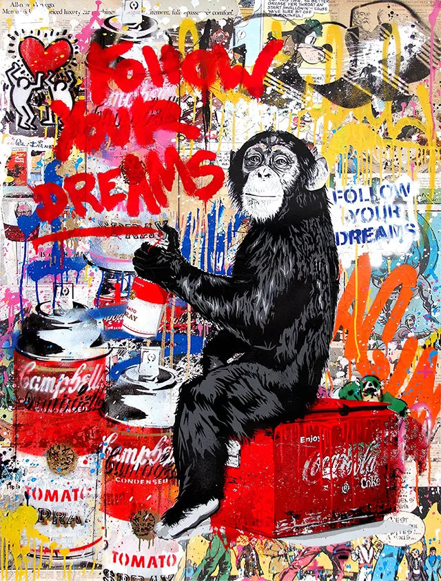 Modern Abstract Street Wall Art Painting Banksy Graffit Art Canvas Painting Prints Poster Cuadros Wall Art Pictures Home Decor