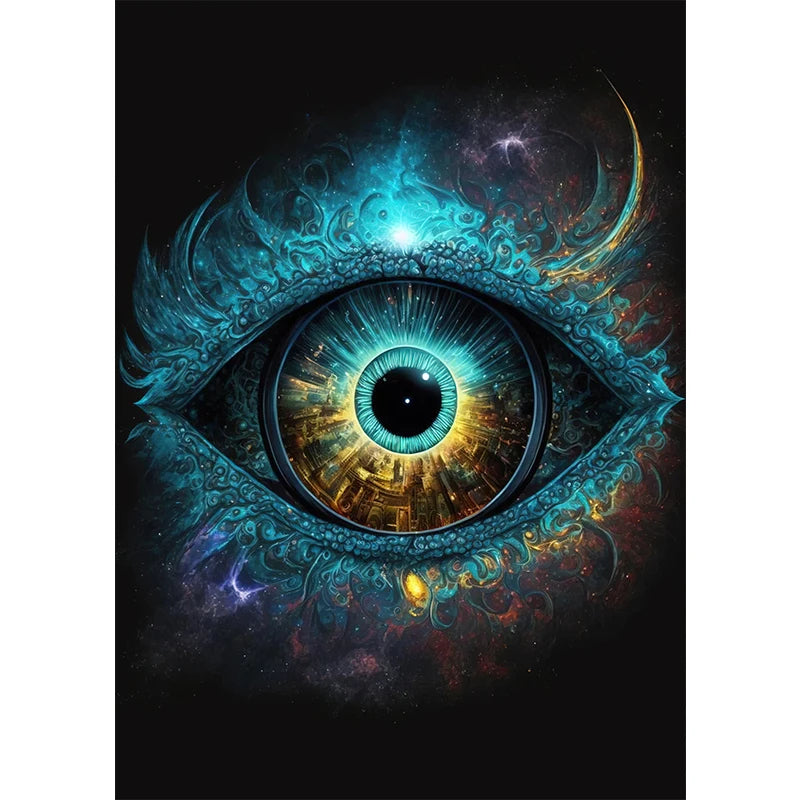 Classic Abstract Wall Art , Eye Features Mural, HD Canvas Print Poster for Home Living Room Bedroom Office Decoration Cuadros