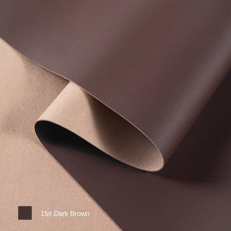 Litchi Textured Leather Fabric Wear-resisting for Sofa Furniture Soft Bag Background Wall Designer Diy Sewing Material Cloth