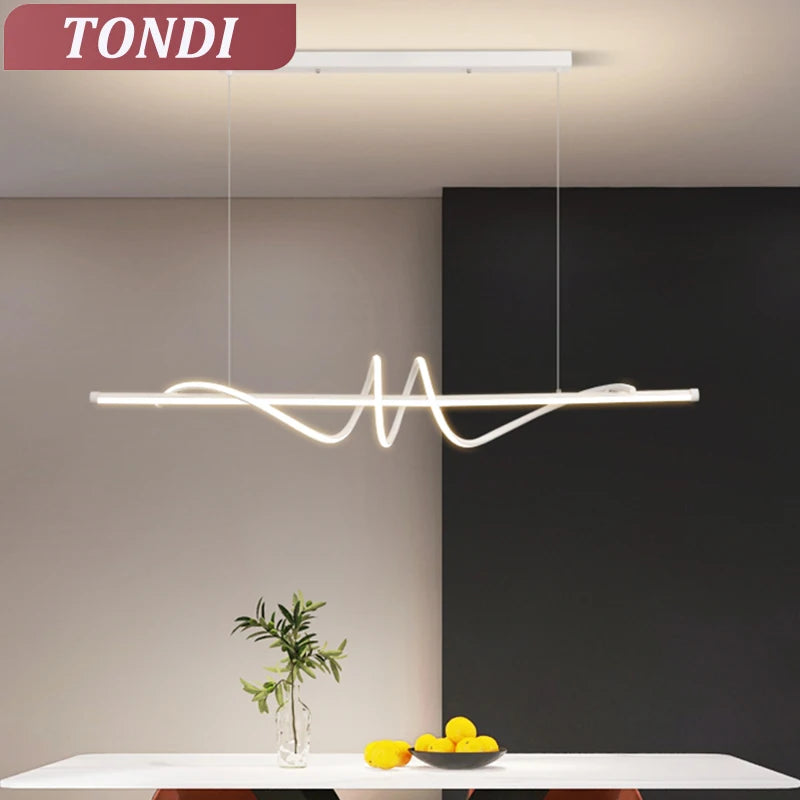 Modern Led Pendant Lights Home Decor For Living Room Dining Room Kitchen Office Bar Hanging Lamp Minimalist Chandelier Lustre