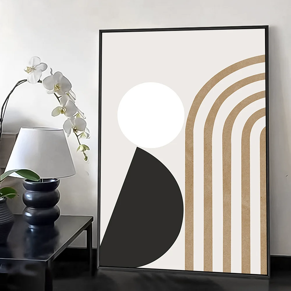 Bohemian styleAbstract Geometric Line boho Poster HD art sticky wall waterproof home living room bedroom bar aesthetic decoratio