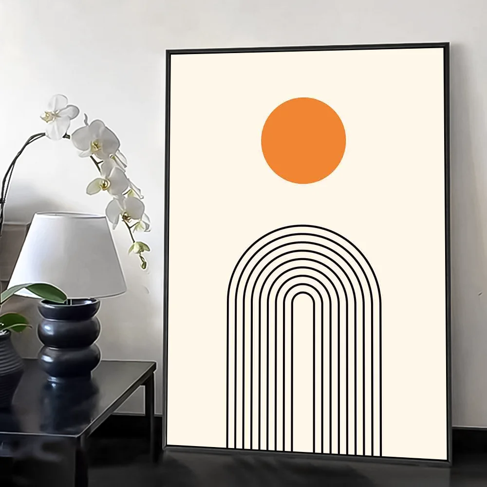 Bohemian styleAbstract Geometric Line boho Poster HD art sticky wall waterproof home living room bedroom bar aesthetic decoratio