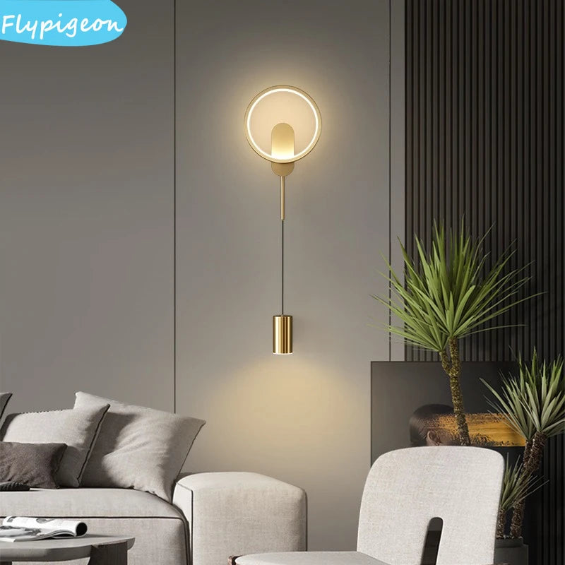 Modern LED Wall Lamp Minimalist Design For Bedroom Bedside Living Room Home Indoor Decorative Lighting Sconces Decor Wall Lights