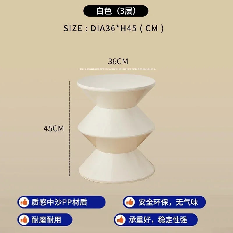 Minimalist Design Plastic Stools Nordic Bedroom Comfortable Vanity Stools Luxury Modern Home Furniture Cosmetische Kruk