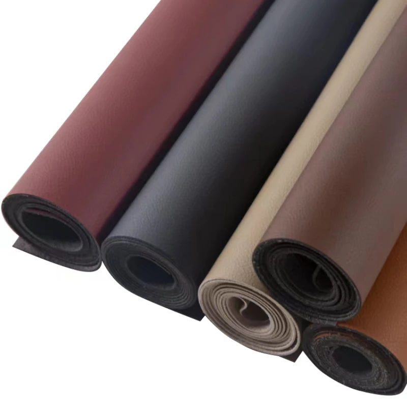 Litchi Textured Leather Fabric Wear-resisting for Sofa Furniture Soft Bag Background Wall Designer Diy Sewing Material Cloth