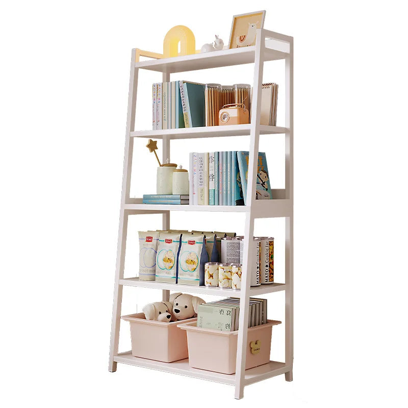 Household Multi-layer Wrought Iron Shelves Ins Wind Simple Floor Storage Display Cabinet Trapezoidal Shelf Bookshelf