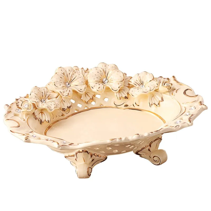 Storage Organizer Plate Shelves Desktop Interior Aesthetic Plate Luxury Beautiful Bandejas Decorativas Para Centro De Mesa Decor