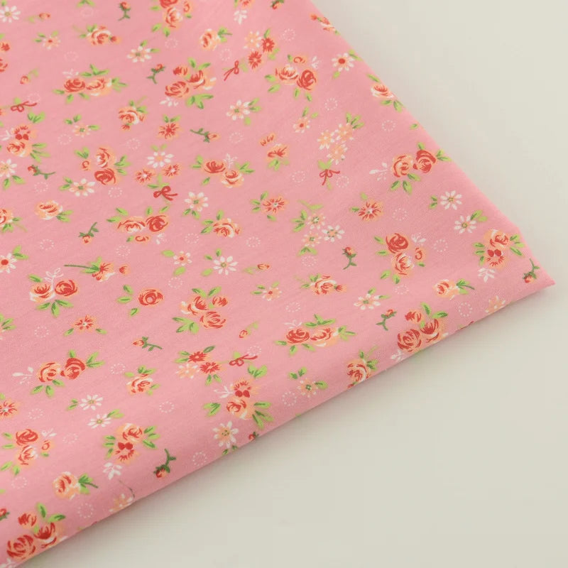 Textile Sewing Cloth Fabrics Pink Printed Cake Ice-Cream Designs Cotton Fabric Quilting Tela Bedding Scrapbooking Decoration