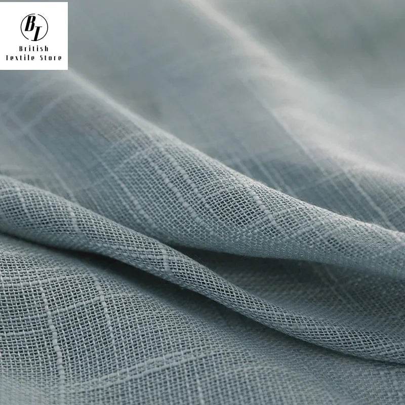 Fashion Modern Curtains for Living Dining Room Bedroom Simple Solid Color Cotton and Linen Fabric Curtains Can Be Used Door