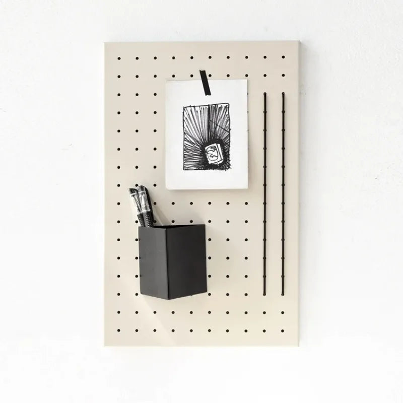 Pegboard Storage Rack Desktop Organizer Ins Style Storage Wall Entryway Distribution Box Cover Decorative Message Board