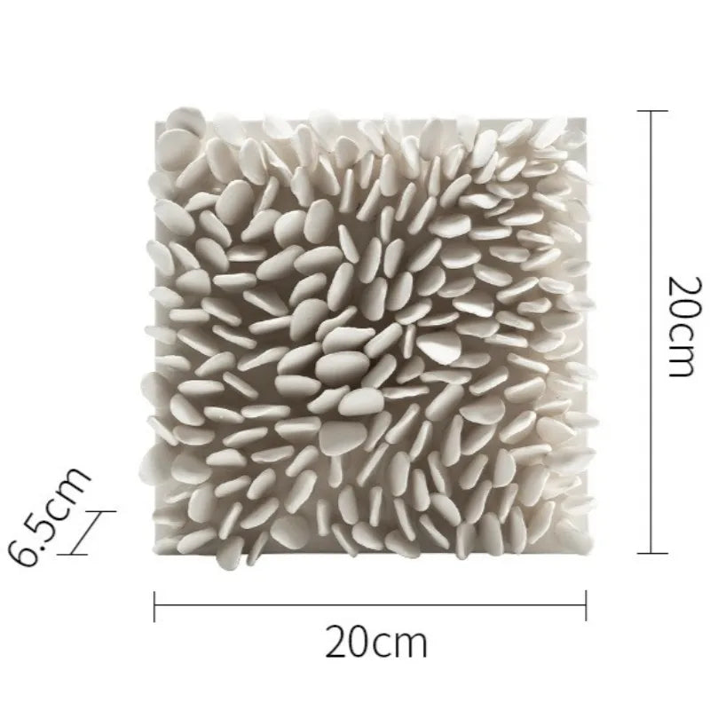 Ceramic Creative Square Wall Accents Solid Color Artistic Living Room Wall Accents Modern Simple Romantic Home Decorations