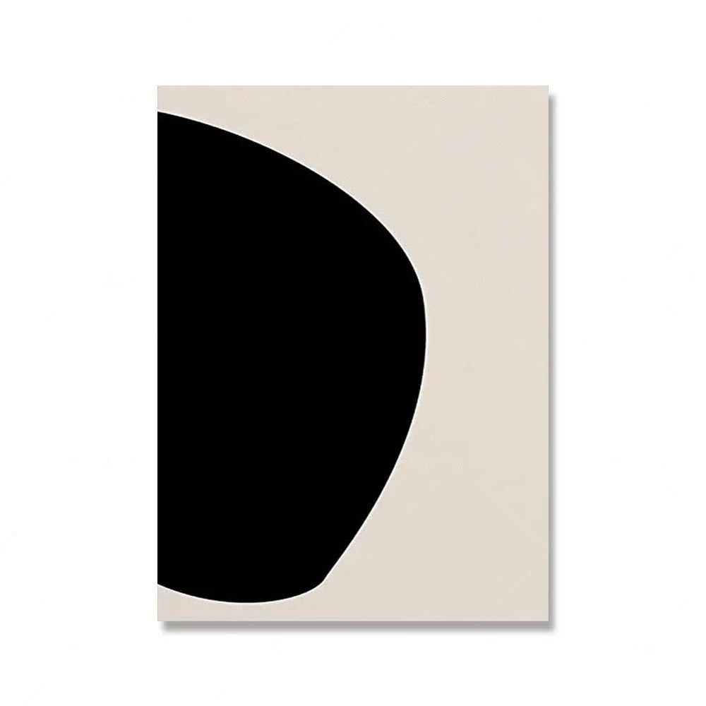 Modern Abstract Wall Art Mid Century Geometric Black Arches HD Canvas Print Poster Home Living Room Bedroom Decoration