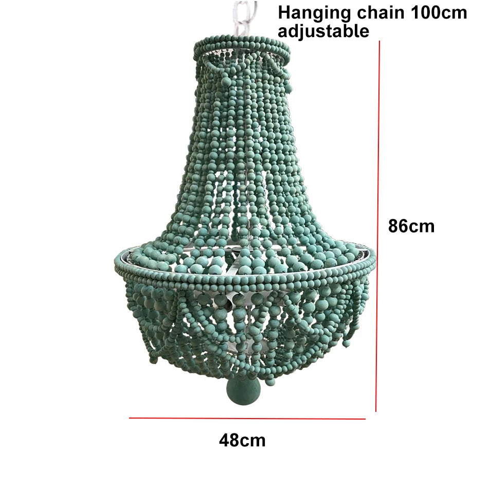 Nordic rural Bohemian style LED chandeliers wooden ceiling lamp living room dining room bedroom Decor Indoor lighting