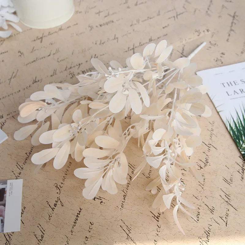 Artificial Plants Italian Ruscus Greenery Stems Spring Faux Shrub Bushes Green Leaves for Wedding Arch Bouquet Home Decor