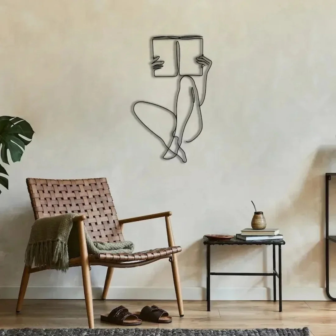 Minimalist Line Art, Metal Wall Decor, Metal Wall Art, Home Wall Hangings, Geometric Art, Home Metal Decor