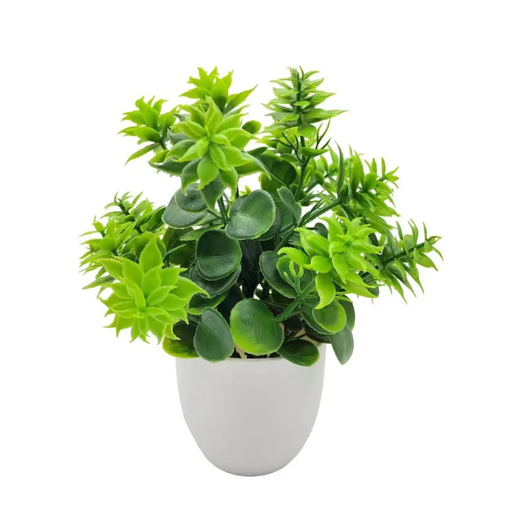 Artificial Plants Small Tree Pot Fake Plant Flowers Potted Ornaments For Home Room Table Pulp Pot Garden Decor