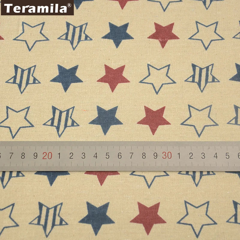 TERAMILA Cotton linen fabrics Map of the Word Home décor Sewing Material for Tablecloth Pillow Curtain Cushion Tissu