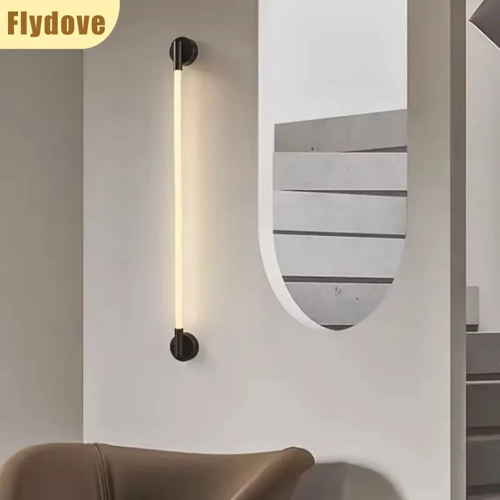 Minimalist Living Room Bar DIY Creative Music Note Art Linear Light Bedroom Bedhead Corridor Atmosphere Decorative Wall Light