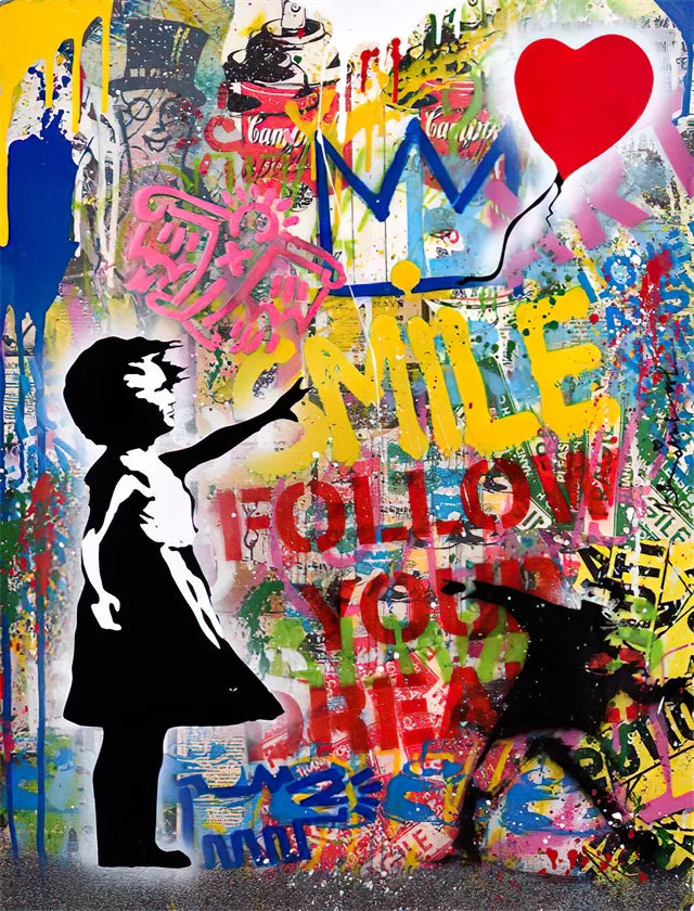 Modern Abstract Street Wall Art Painting Banksy Graffit Art Canvas Painting Prints Poster Cuadros Wall Art Pictures Home Decor