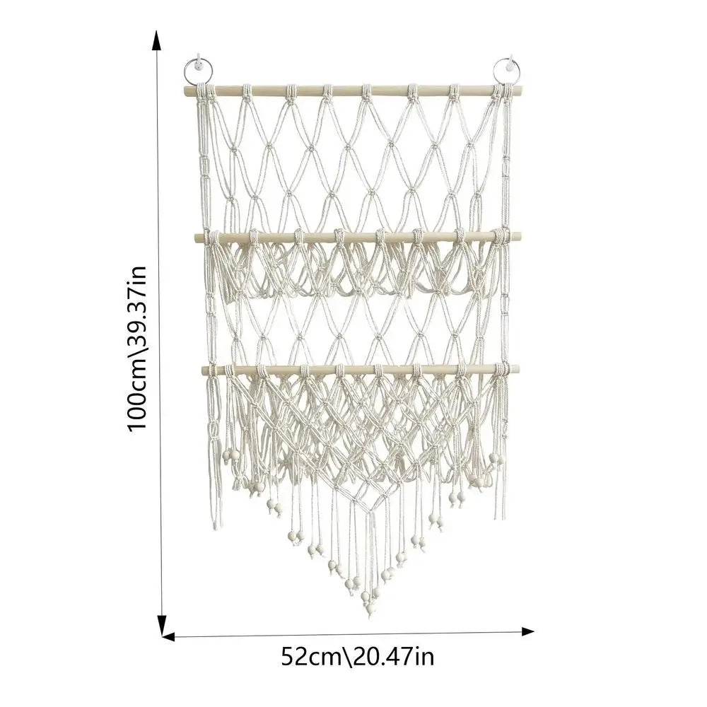 Home Decoration Bohemian Macrame Woven Wall Hanging Boho Room Geometric Tapestry Nordic Art Beautiful Apartment Room Decor Gift