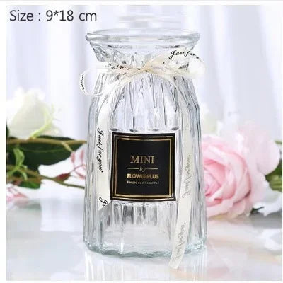 Flower Vase, Green Plants Hydroponic Device, Origami Flower Arranging, Nordic Decoration, Home Contracted Flower Glass Vase