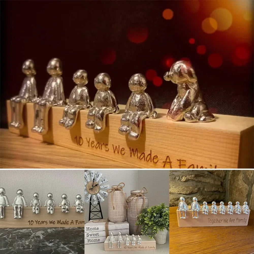 Decoration Family Statue Decorative Figurines Family Keepsake Animal Statue Desktop Decorations Animal Ornaments