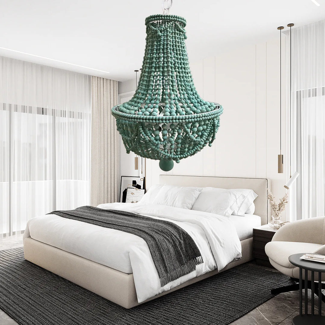 Nordic rural Bohemian style LED chandeliers wooden ceiling lamp living room dining room bedroom Decor Indoor lighting