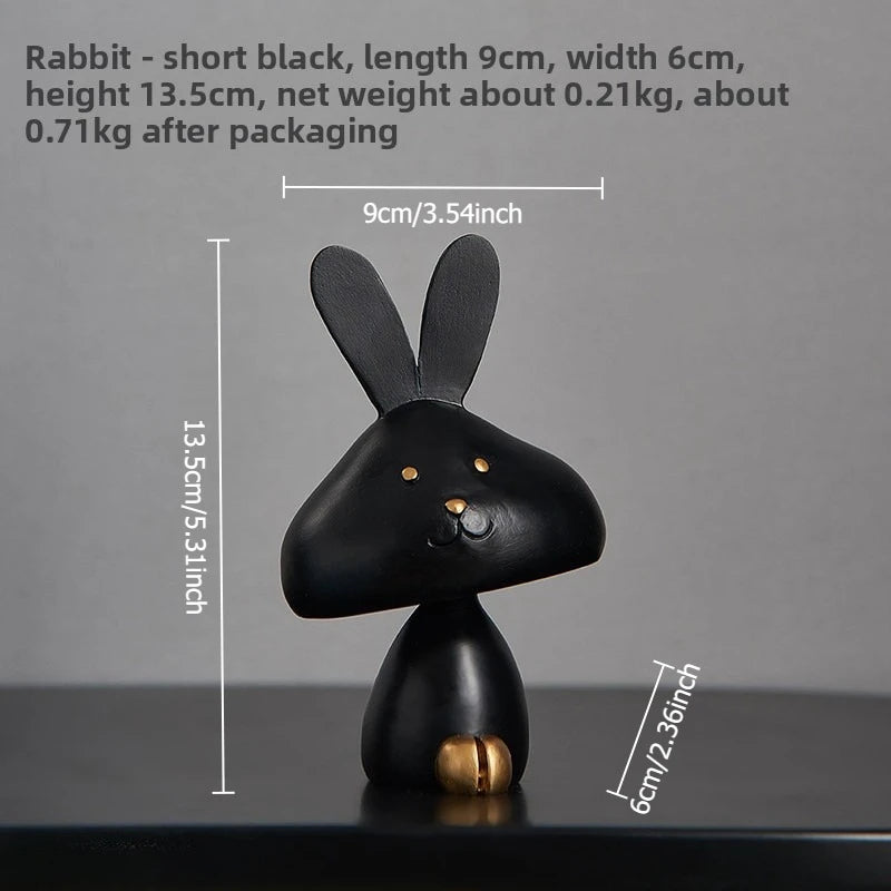 1PCS Nordic Minimalist Resin Decorative Figurines for Table Living Room Entryway Home Decor Creative Kids Bedroom Room Design