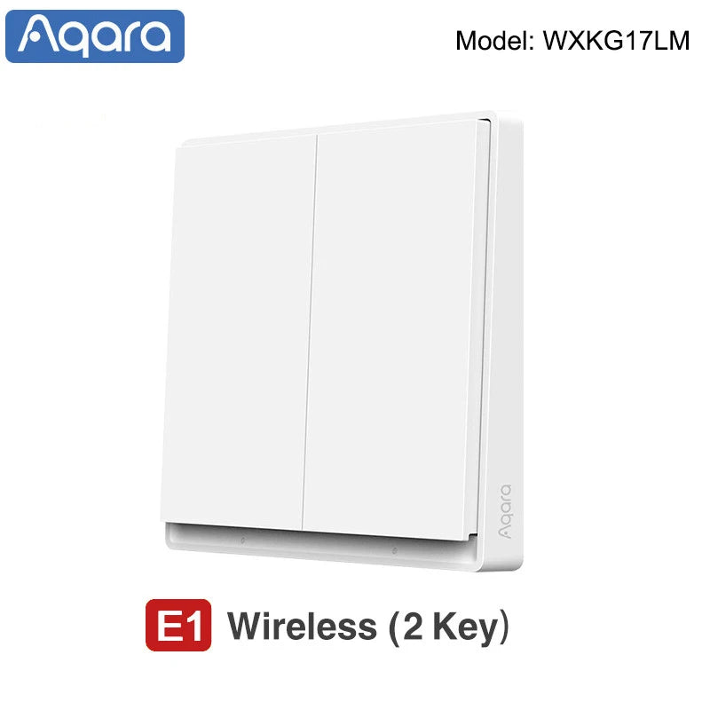 Newest Aqara Smart Wall Switch E1 ZigBee Smart Home Wireless Light Switch Fire Wire With NO Neutral For Xiaomi Mi Home homekit