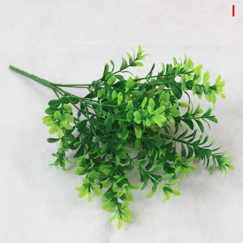 Artificial Plants Fake Leaf Foliage Bush Home Office Garden Wedding Decors