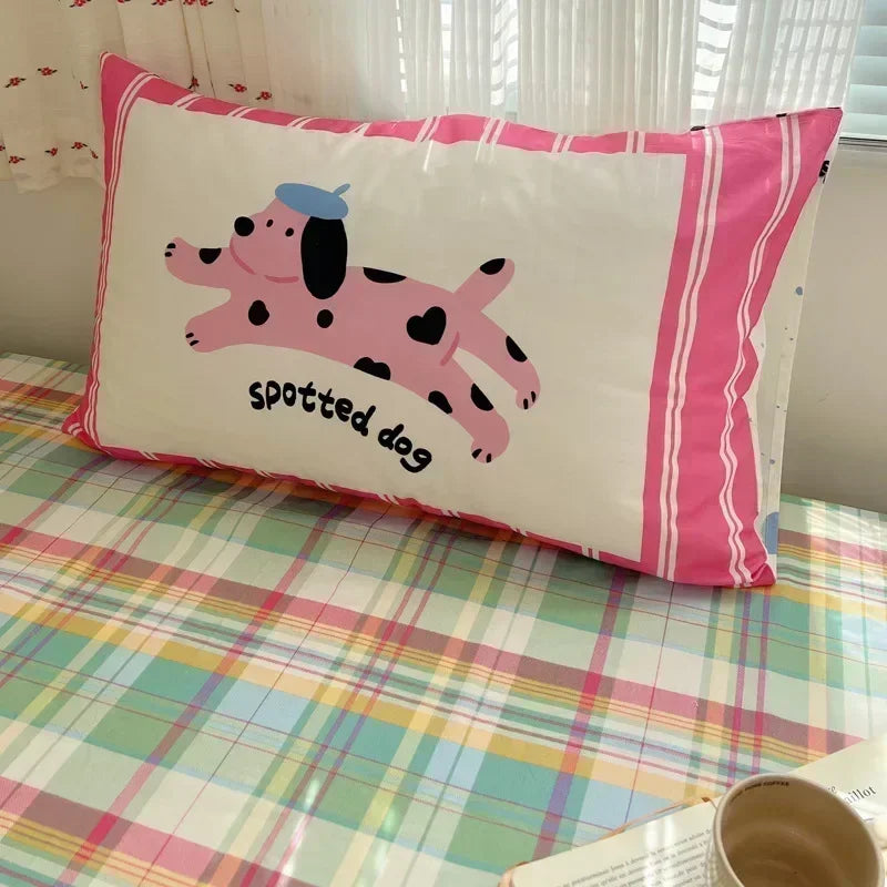 Pillow Covers Cute Design Soft Breathable Rectangular Pillow Covers Cartoon Pillowcase Cotton Pillowcase 20x30 Inch Bed Decor