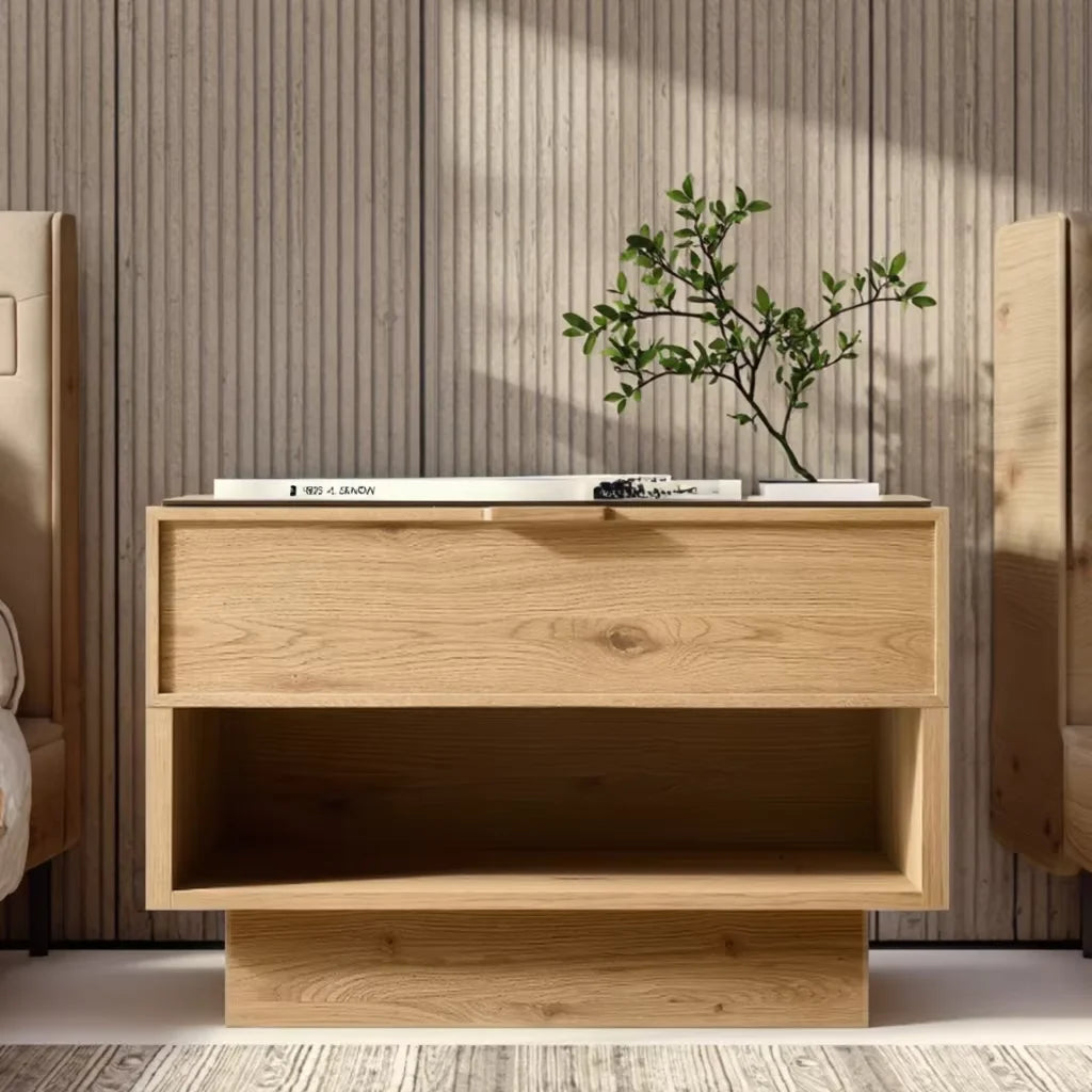 Customization Modern Home Furniture Bedroom Furniture American Style Wooden Open Nightstand