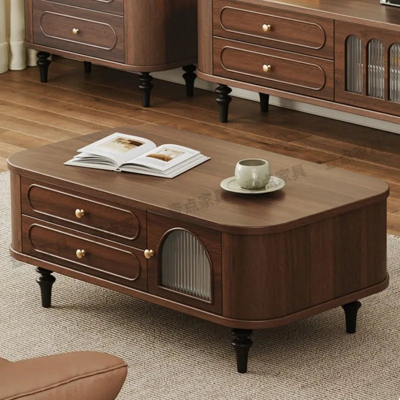 Minimalist Aesthetic Coffee Table Drawers Design Nordic Luxury Coffee Table Living Room Modern Mesa De Centro De Sala Furnitures