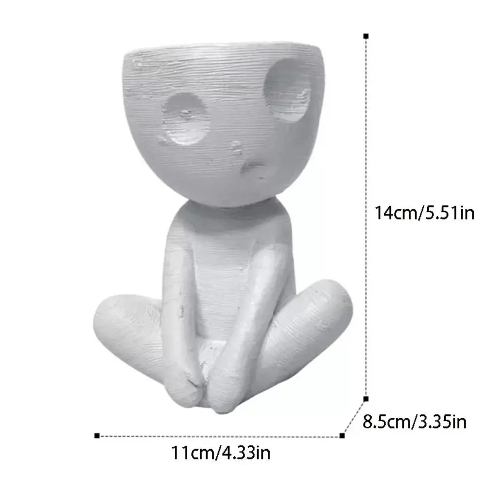 Desktop Ornament Minimalist Flower Pot Creative Cute Vase Handicraft Abstract Hydroponic Flower Holder Plant