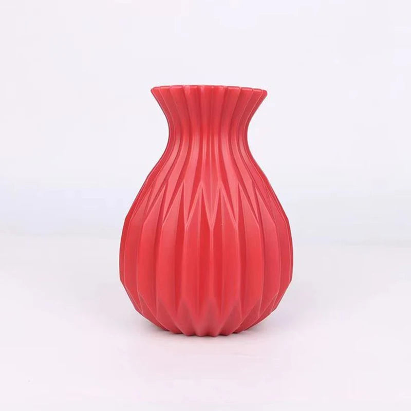 〔CC11〕Nordic Flower Vase Imitation Ceramic Plastic Flower Vase Living Room Desktop Decoration Wedding Centerpiece Arrangement