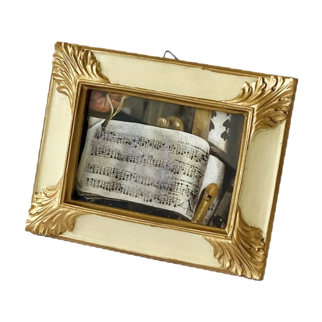 Desktop Picture Frame Centerpiece Table Decoration Home Decor Retro Style Artwork Decorative Painting for Bedroom Indoor